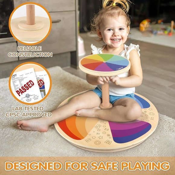 Sit and Spin -‎ Classic Spinning Activity Toy for Toddlers Age 2 3 4 5, Early - Picture 1 of 6